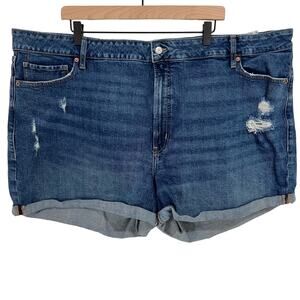 Old Navy High Rise O.G. Straight Denim Shorts Medium Wash Size 28